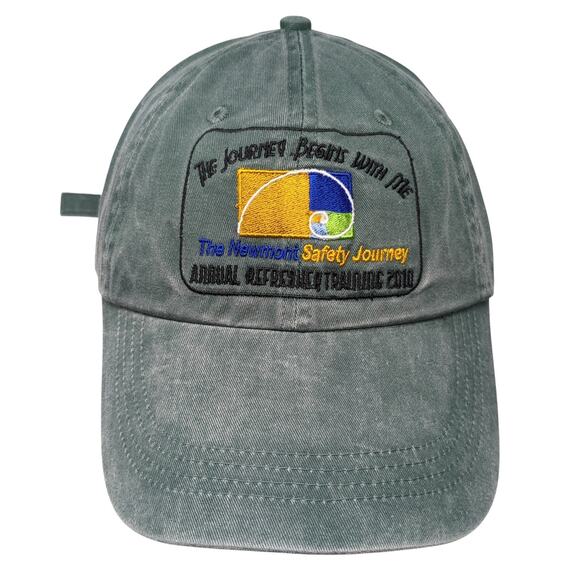 The Newmont Safety Journey Slideback Hat Green One Size Embroidered